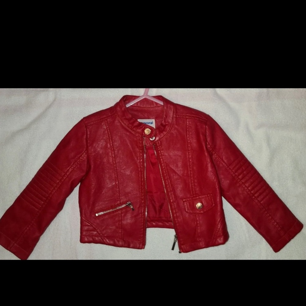 Mayoral Red Leather Jacket